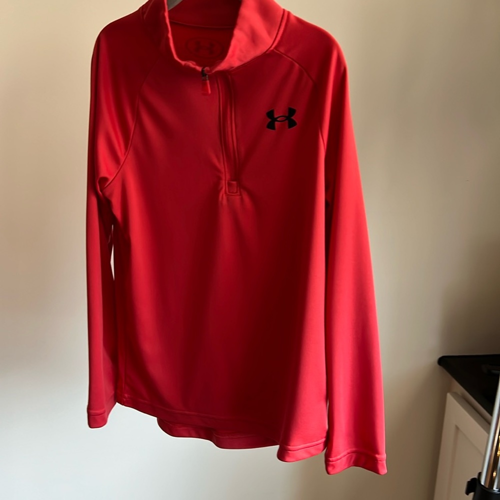 Under Armour Boys' Tech 2.0 1/2 Zip faded red